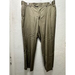 Stafford Classic Fit Men's Dress Pants Khaki Tan Travel Suit Trousers 40x29